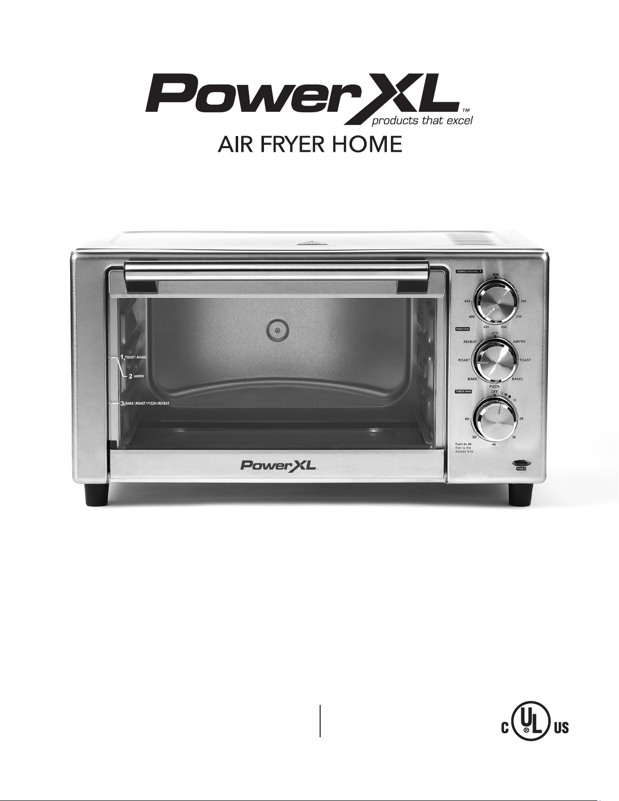 PowerXL TOD6020PXB Self Cleaning Air Fryer Oven Owner's Manual