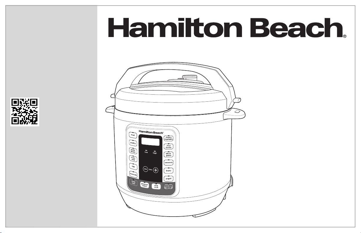 User manual Hamilton Beach P100N30AP-S3B (English - 32 pages)