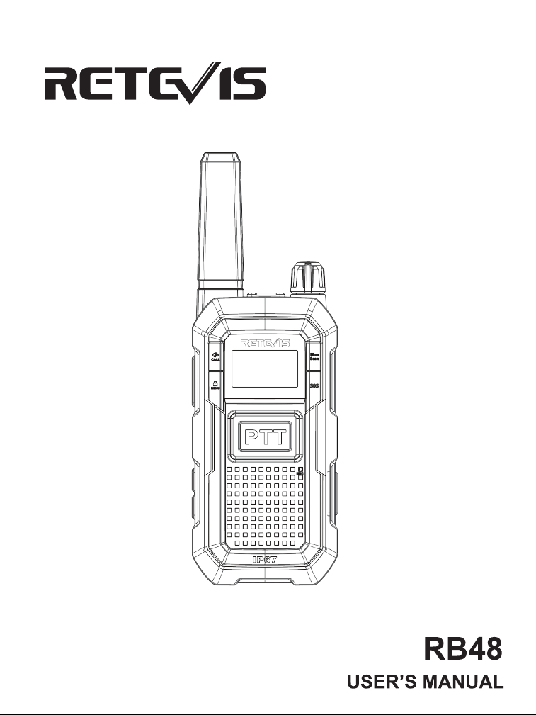 FA9246AX3-C9034AX3 Retevis RB48 Walkie Talkies for Adults, User Manual