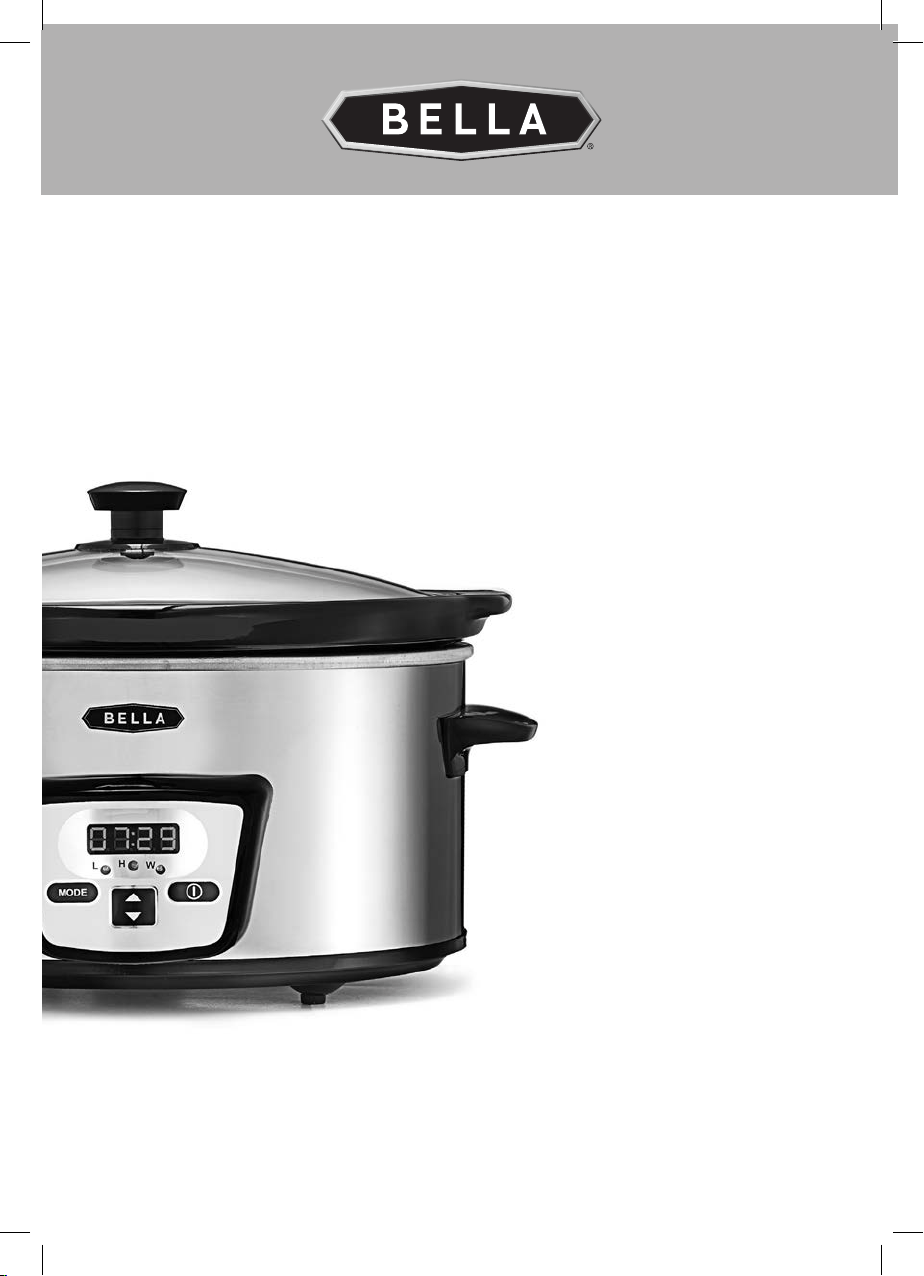 User manual Bella 5qt Programmable Slow Cooker with Dipper (English - 32  pages)