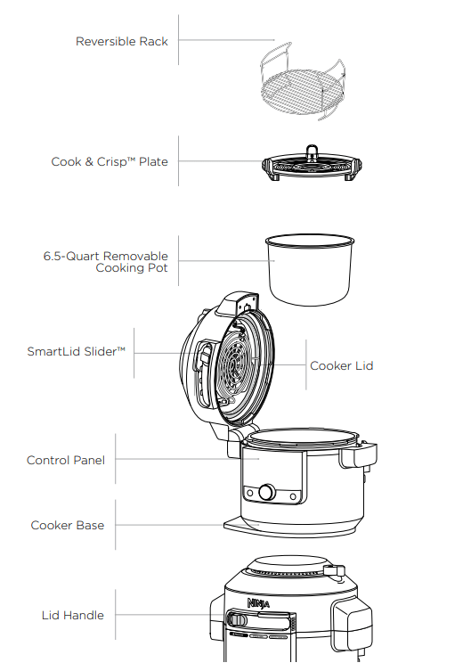 Ninja OL501 Foodi® 14-in-1 6.5-qt. Pressure Cooker Steam Fryer User Manual