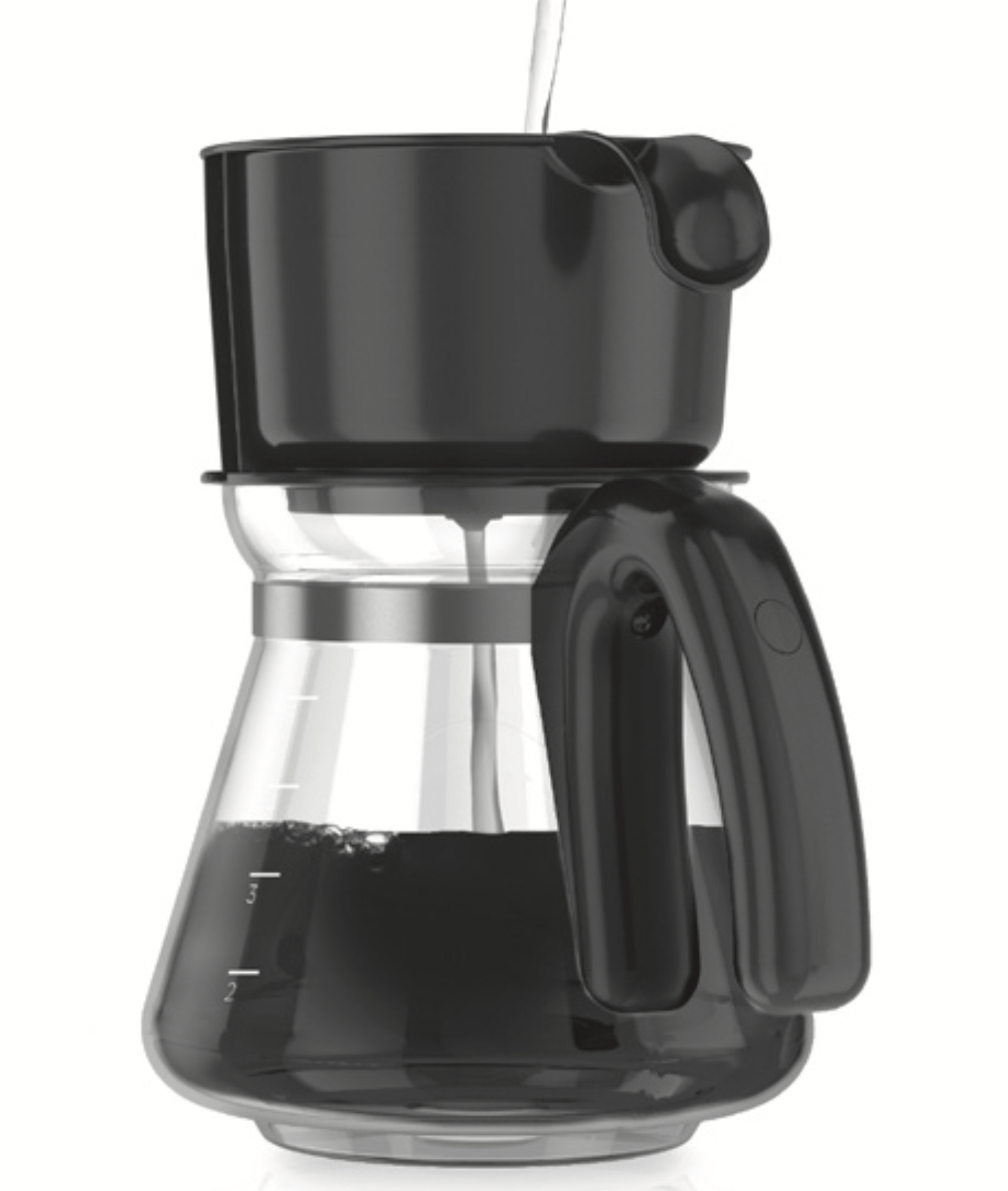 BLACK+DECKER 4-in-1 5-Cup Black Drip Coffee Maker CM0700B - The