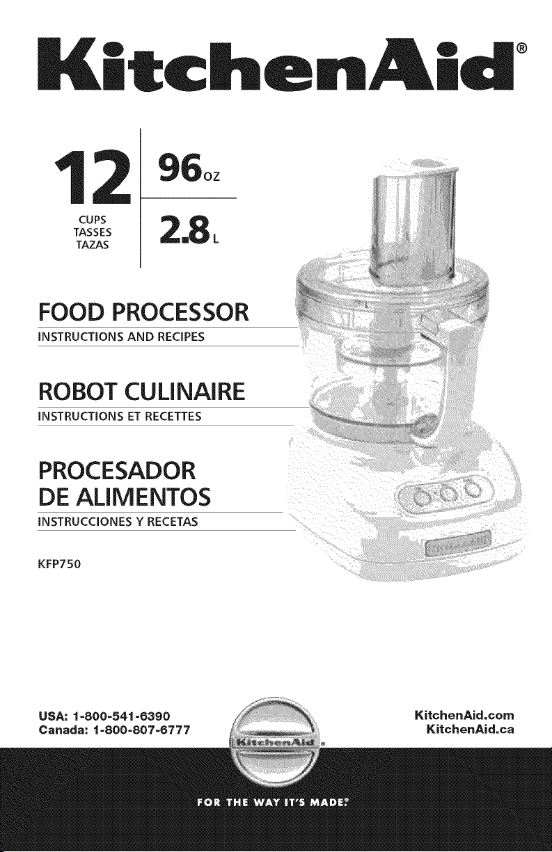 KitchenAid KFP750WH1 - Food Processor 