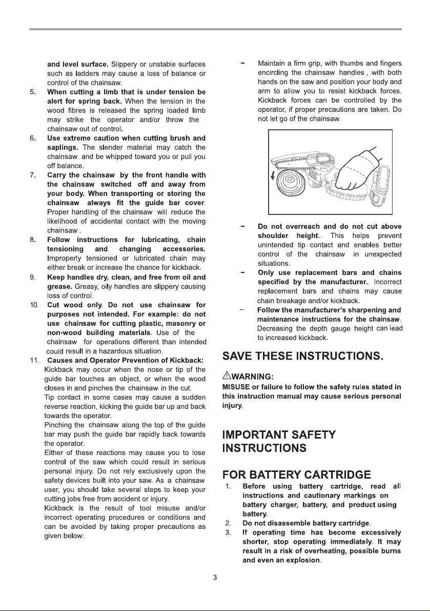 Saker SK1804DPT02-U Mini Electric Chainsaw Instruction Manual - Page 4/17