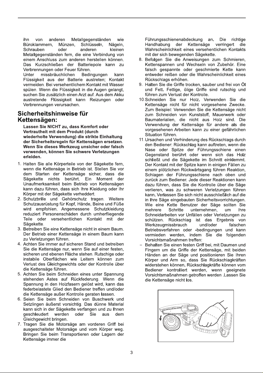 Saker SK1804DPT02-U Mini Electric Chainsaw Instruction Manual - Page 12/17