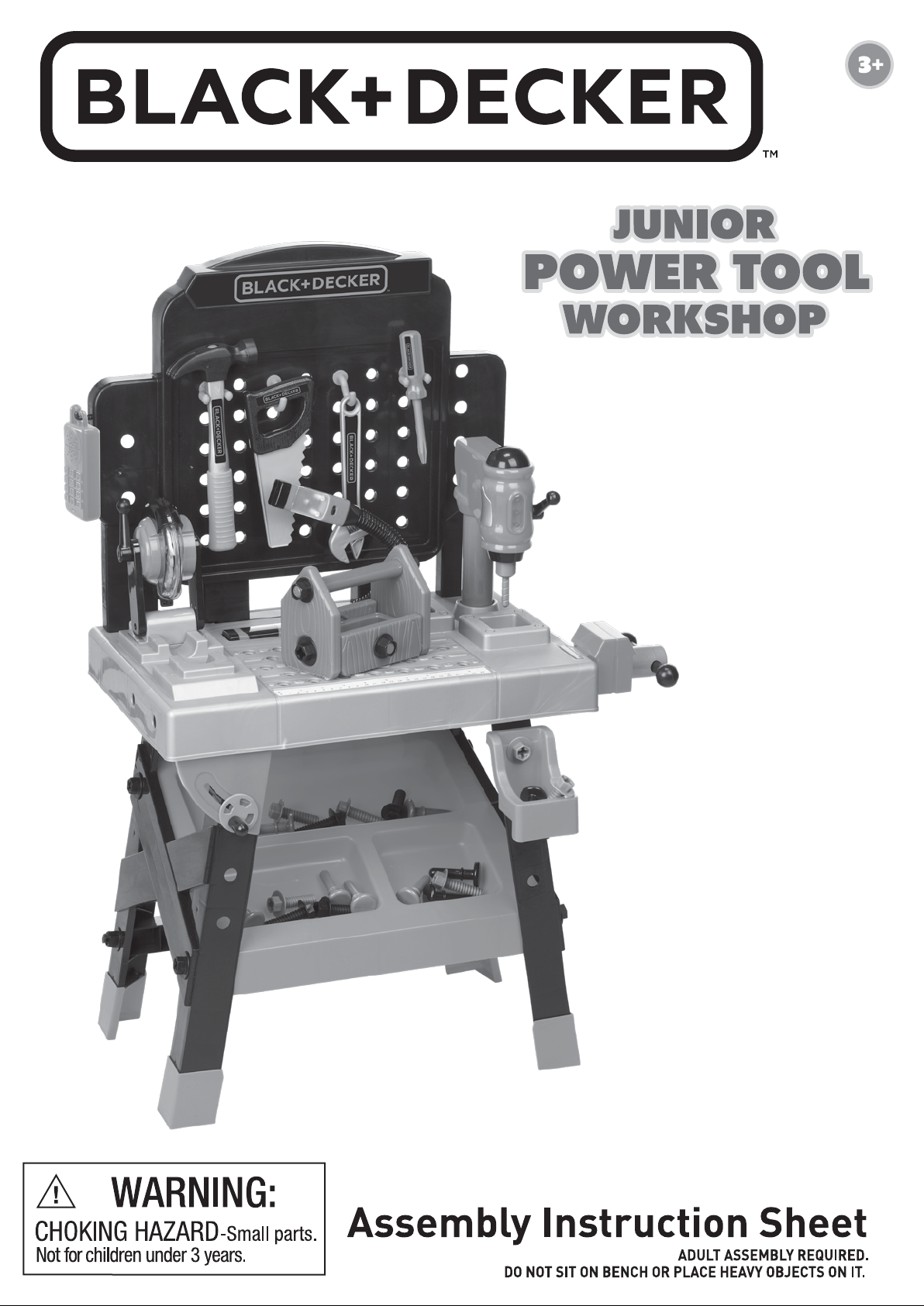 BLACK and DECKER Junior Power Workbench Workshop with 64 Tools & Acces