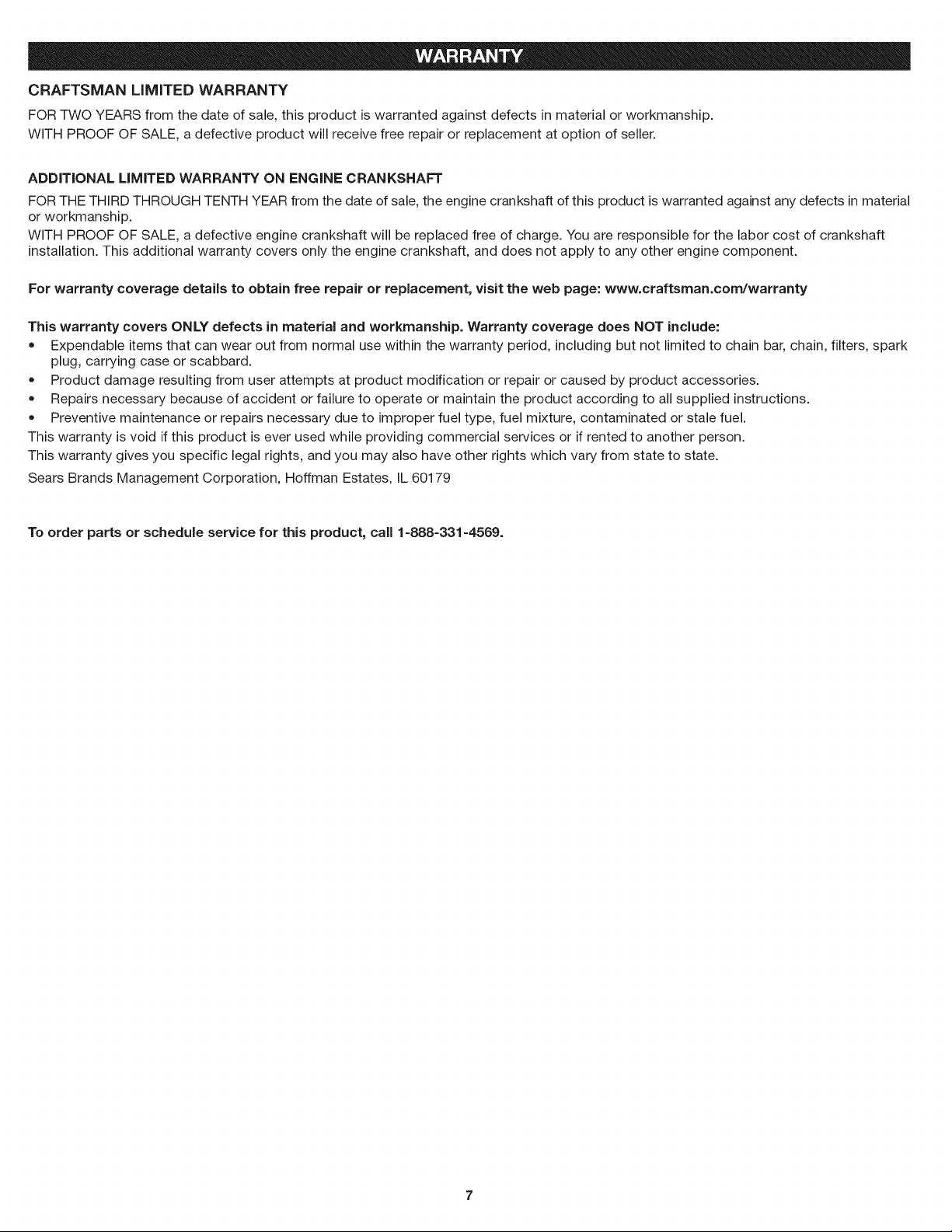 eSh un eade d fue!:
,,,OIL
. Refer to operator s manual for the proper type 0f 0il,
• DO NOT USE E85 FUEL IN THIS UNIT
,,,,,_,-,,,,,,,,,,,_.,thasbe00proventhatrue,
containing greater than 10% ethanol wil! likely
damage this engine and void the warranty,
I ' ON/OFF STOP CONTROL
ON / START / RUN
0
_) , PRIMERBULB
_rJ! Push pr mer bu b, fully and s owly, 10 times.
u i
.c.o c
• Pulled Out - FULL choke position
• Pushed In - RUN position
[vlin.50ft(15m) D KEEP BYSTANDERS AWAY
_1_$ WARNING:--Keepabystanders especay
children and pets, at least 50 feet (15 m) from the
operating area.
' USE BOTH HANDS ,,,,
WARNING: AIwaysusebothhandswhe
cOP: rrattientgtehe nUtnit" Never use Only One hand tO
A WARNING: Contact of the guide bar t p
' KICKBACK =
with any object should be avoided. Tip contact may
cause the guide bar to move suddenly upward and
_-'---':@ backward, which may cause serious injury.
' CHAIN OIL ADJUSTMENT INDICATOR
The chain must be continously coated with oil to
function properly. Make sure to set the oil adjustment
screw to allow a sufficient amount of oil to flow
continuously onto the chain.
"_= ,,,,,_ ' CHAIN BRAKE
cha,n ,mme, ,ato,ystopsthemov,n0saw
chain in emergency situations. To manually engage
the chain brake, push the chain brake lever forward
completely. To disengage the chain brake, pull the
. chain brake lever back completely.
_c:_ ' CHAIN DIRECTION
Make sure the saw chain faces the direction shown
when installed on the guide bar. Refer to Installing the
. Guide Barand Saw Chain in the Maintenance section.
_ _ , CHAIN TENSIONING
Always keep the saw chain properly tensioned. Turn
the chain-tensioning screw clockwise to tighten the
saw chain. Turn the chain-tensioning screw
counterclockwise to loosen the saw chain.
![background