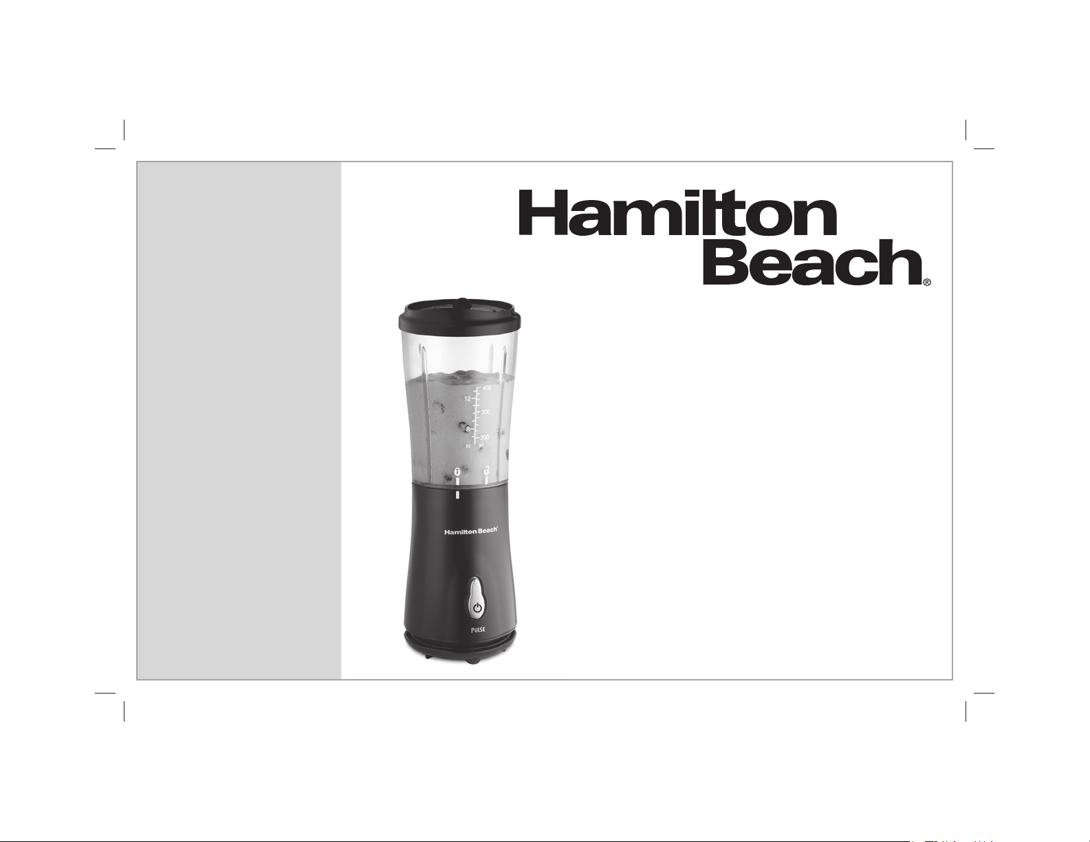 Hamilton Beach 51132 Single-Serve Blender with Travel Lid, Blue